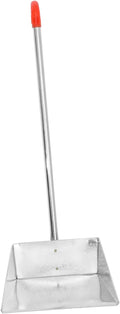 NOLITOY Ergonomic Long Handle Dustpan Brush Metal Dustpan for Cleaning Stand-up Stainless Steel Dust Pan Broom for Home Office Random Style