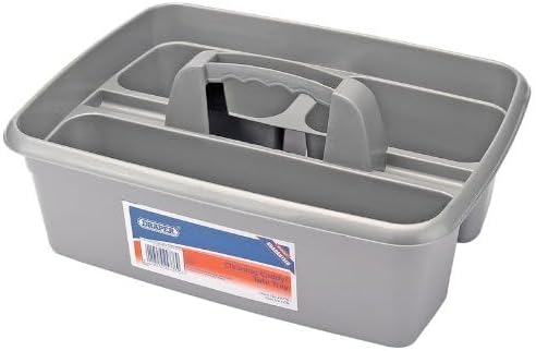 Draper 24776 Cleaning Compartment Caddy/Tote Tray, 40cmx 30cmx 13cm, Grey