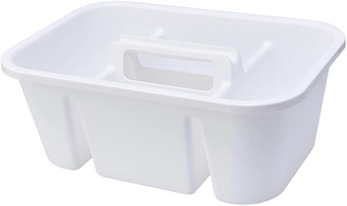 Cleaning Tool Carry Case Tool Collection Lightweight Home Use Compartments Storage, White