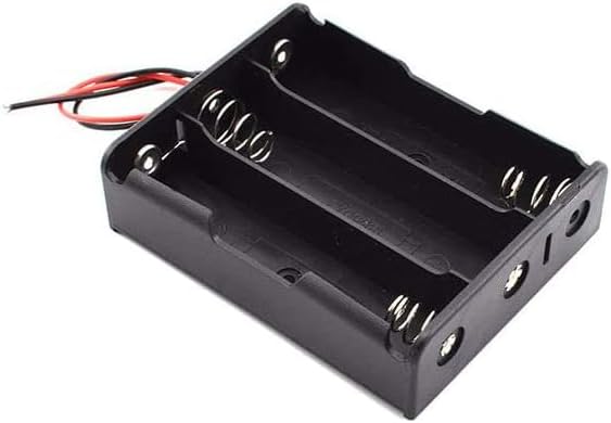 13PCS 18650 Battery Case Holder with Lead Wire Bundle, 1/2/3/4x 3.7V Series Circuit DIY Battery Storage Boxes, 1 Slots, 2 Slots, 3 Slots, 4 Slots in Parallel Black Plastic Batteries Case with Pin