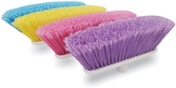 The Original Soft Sweep Magnetic Action Brooms - 12 Pack of Brooms - Assorted Colors (Pink, Purple, Yellow, Blue) - Soft Bristle Broom - Perfect for Wood Floors