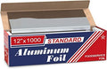 12" X 1000' Aluminum Foil Roll wtih Black Nitirle Gloves Combo Pack (2 Rolls)