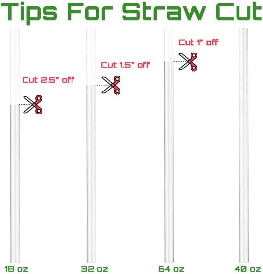 5 Hydroflask Straw Replacement Hydro Flask Straw Replacement Straw for Hydroflask 32 oz 40 oz 64 oz (5 Hydroflask Straws)