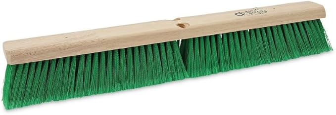 Boardwalk BWK20724 3 in. Flagged Recycled PET Plastic Bristles 24 in. Brush Floor Broom Head - Green
