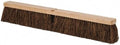 PRO-SOURCE Push Broom 24" Wide, Palmyra Bristle - 4" Bristle Length, Wood Block, Threaded Handle Connection Part #RS24-PLM