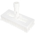SPARTA 3638831EC05 Polyester Rectangle Scrub Brush, Floor Brush, Cleaning Brush With Swivel Head For Cleaning, 8 Inches, White
