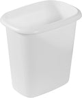 Rubbermaid Vanity Trash Can/Wastebasket 1.5-Gallons/6-Quarts White for Under Counter/Kitchen/Office/Bedroom/Bathroom