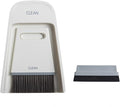3 in 1 Mini Hand Brooms Small Dust Pan Scraper and Brush Set for Window Table, Desk, Countertop, Key Board, Car (Gray) ENG102