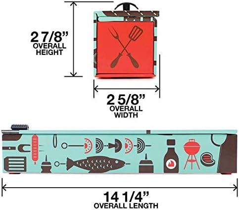 ChicWrap BBQ Tools Refillable Foil Dispenser - One 12"x 30' Roll of Professional Grade Aluminum Foil - Reusable Dispenser w/Slide Cutter - Kosher Certified - Reduces Waste & Saves Money