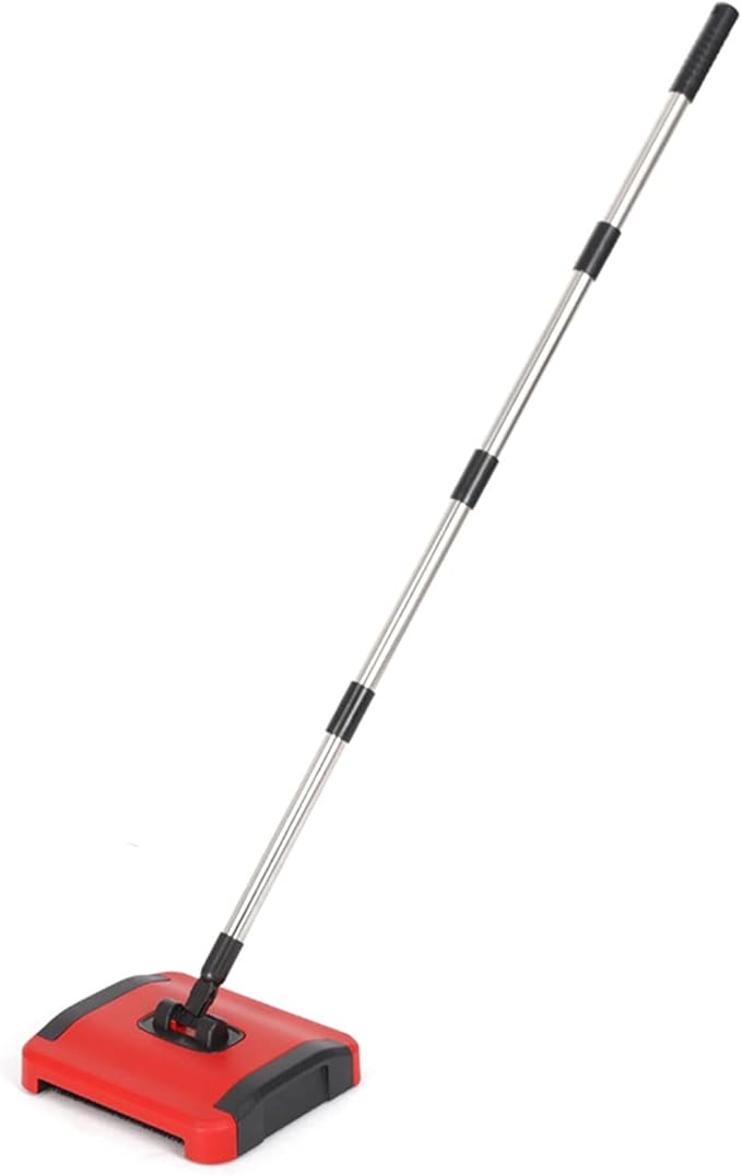 Household Sweeping Machine Carpet Sweeper Broom Manual Floor Sweeper Broom Efficient Rotatory Brush Brush Built-in Large-Capacity Trash Can