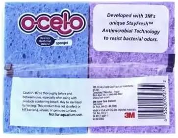 O-Cel-O Cellulose Sponges, Assorted Colors 4 ea (Pack of 6)