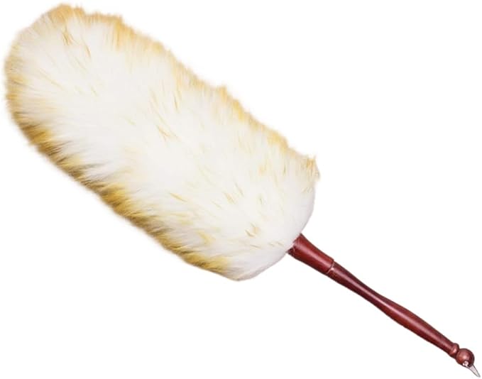 Feather Duster, Household Lambswool Duster, Multifunction Wool with Comfortable Handle(B)