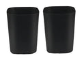 Besli 2 Gallon Small Trash Can Garbage Can Wastebasket for Bathroom Bedroom Kitchen Office (Black, 2 Pack)