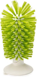 Brush-Up Glass Brush with Suction Cup Upright Stays in Sink Bristle Scrub Kitchen Bottle Cleaning Washing Green (Multi)