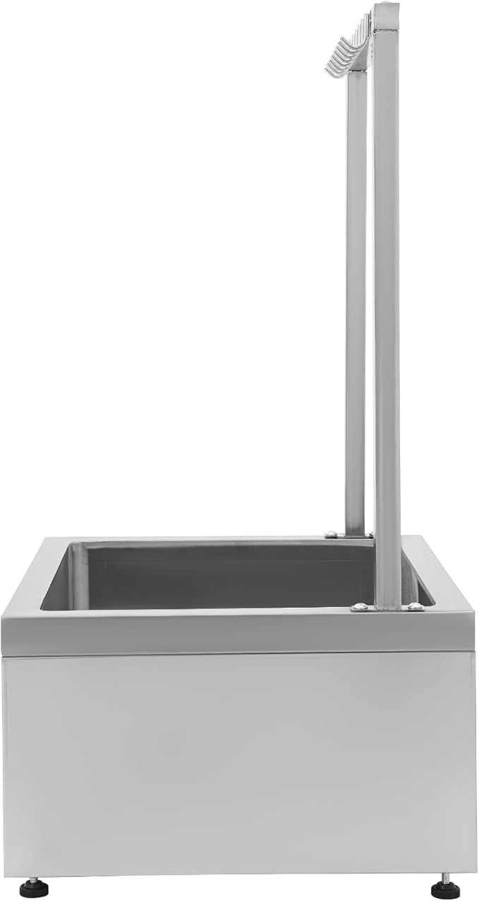 Stainless Steel Floor Mop Sink, Mop Service Basin Sink with Cleaning Tool Rack for Commercial kitchen, Restaurant, Business, Garages |21.65" x 18.9" x 10.6"