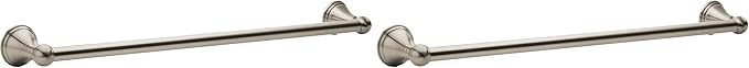 Moen Preston Collection Brushed Nickel 18-Inch Single Bathroom Towel Bar, DN8418BN (Pack of 2)