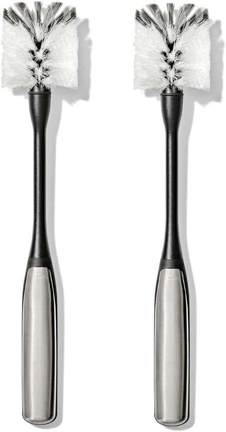 OXO Steel Bottle Brush with Replaceable Head, 2 Pack