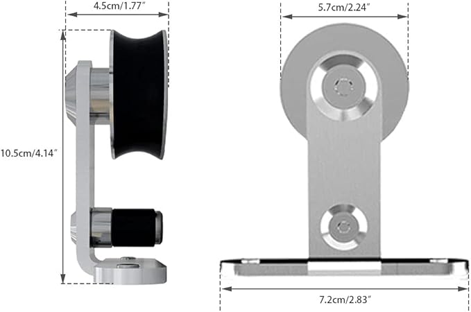 TSMST 10.5FT Sliding Barn Door Hardware Kit, Top Mount Stainless Steel Heavy Duty Sturdy Barn Door Track for Single Wood Door, Slide Smoothly Quietly (T Style)