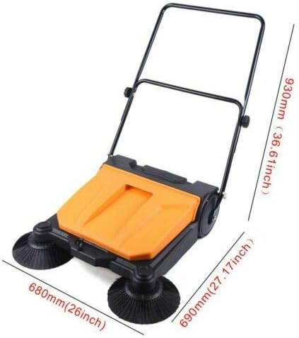 Gdrasuya10 26" Hand Push Sweeper, Household Hand Push Carpet Sweeping Sweeper Home Sweeping Mopping Machine