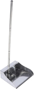 DOITOOL Dust Pan with Long Handle Stainless Steel Dustpan Upright Dustpan Garbage Standing Dustpans for Lobby Garage Home and Yard