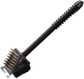 3-in-1 BBQ Grill Cleaning Brush, Brush Outdoor BBQ Cleaner Accessories Brush Wire Scrubber,Scraper and Scrub Pad in One Tool