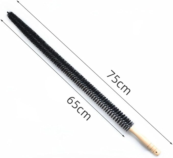 Radiator Cleaner Brush For Home Use, Bendable Long Thin Duster With 70Cm/75cm Wooden Handle, Nylon Bristles For Vents, Dryer Ducts, Baseboard Heaters And Hard-to-Reach Spaces(75cm)