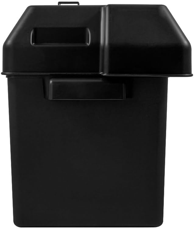 Camco Large Battery Box with Straps and Hardware - Group 27, 30, 31 |Safely Stores RV, Automotive, and Marine Batteries | Measures Inside 7-1/4" x 13-1/4" x 8-5/8" | (55372)
