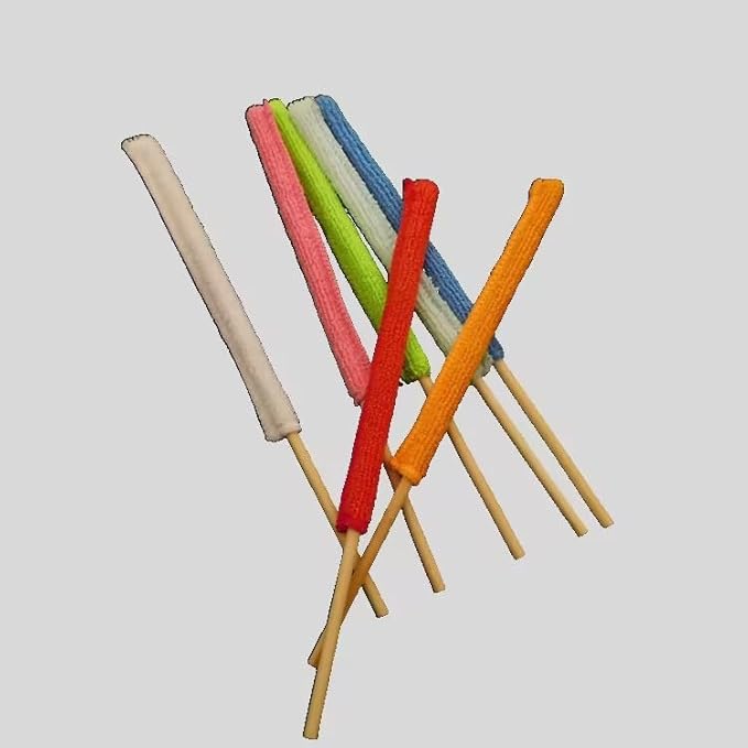 6Pcs Multiple Colors Small Dusters for Cleaning, Microfiber Detail Duster Sticks Crevice Cleaning Tool for Car Vent/Fan/Blind/Window Dusting