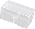 RUIAN 12 x 9V Batteries Organizer Protective Container, Hard Plastic Large Battery Storage Box Holder, Clear, White