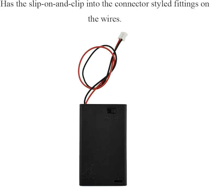 HAHIYO 3xAAA Battery Holder with JST Connector Portable Supply Quick Swap Securely Lids Convenient On/Off Switch Plastic Batteries Storage Box Case 4 Pieces for LED Christmas Light RC Plane Mordel