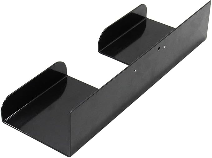 Pit Posse 607BK Push Broom Hanger Rack Holder Garage Storage Organizer-Made in USA- Enclosed Cargo Race Car Trailer Automotive Shop Accessory Aluminum (Black)- Toy Hauler, 5th Wheel, Snowmobile