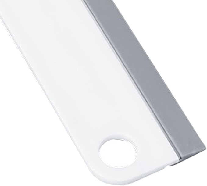 Topyond Silicone Squeegee, Small Portable Bathroom Accessories Water Blade for Cleaning Bathroom Shower Mirror Glass, Kitchen Countertop Sink, Car Windows Wiper Scraper Gray (White Gray)