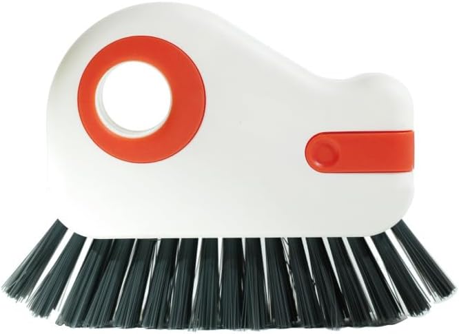 Upgrades 2 in 1 Groove Cleaning Brush Window Track Cleaning Tools, 2025 Multipurpose Hard Bristle Crevice Cleaning Brush with Hidden Scraper, Shutter Door Window Track Kitchen Cleaning Kit (Gray)