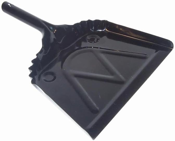 72539 24-Gauge Metal Dust Pan, 12-Inch , Black