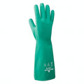 SHOWA 730 Nitrile Chemical Resistant Safety Glove with Cotton Flocked Liner, Food Safe, 15 Mil Thick, 13" Length, for Vending Machines, XX-Large (12 Pair)
