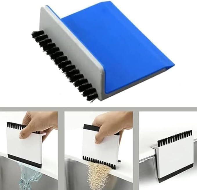 2Pcs Black Kitchen Sink Squeegee Cleaner Countertop Brush Wiper Vegetable Cleaning Brush Wiper Home Kitchen Tool Accessories Household Squeegees