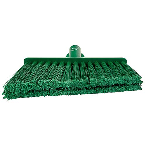 Vikan 29162 Flagged, Soft Angled Broom Green