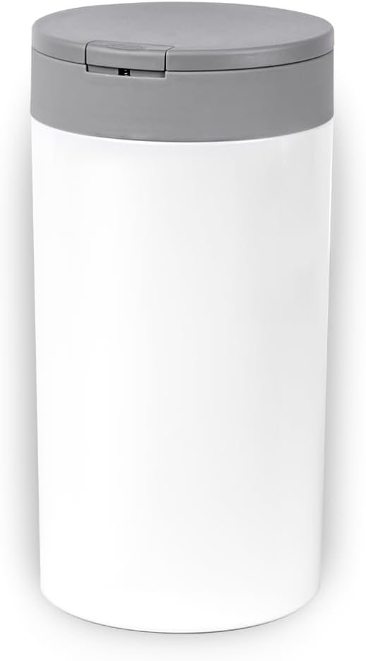 Disinfecting Wipes Dispenser - Push Button Decorative Holder for Standard Cleaning Wipes Container, Use in Kitchen Countertop, Bathroom, Classroom (White)