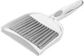 Hand Held Broom and Dustpan Set Mini Brush and Dustpan Set for Home Desktop Sofa Pet Household Care Camping (White+Grey M3)