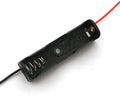 6 Pieces 1 Slot x 1.5V AAA Battery Case Holder Battery Spring Clip Storage Box with 6 inches Wire Leads