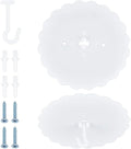GORGECRAFT 2 Sets 18cm Mosquito Net Ceiling Hook Canopy Hooks Flower Shape Plastic Heavy Duty Wall Mounted Dome Bed Ceiling Hangers Easy Install Mosquito Net Nail-Free Hook with Stickers Screw Anchor