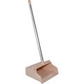 SPARTA Upright Dustpan with Aluminum Handle, Serrated Edge for Broom Combing, Secure Yoke Lock with Easy Storage Hanging Hole for Commercial Cleaning, Plastic, 30 Inches, Tan, (Pack of 6)