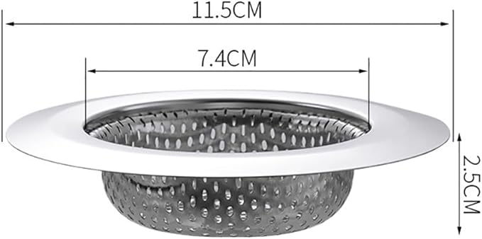 2 Pcs 11.5cm Stainless Steel Sink Strainers Sink Drain Baskets Small Basket Food Catchers Sink Drainers Drain Filters Kitchen Sink Baskets