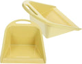 BESPORTBLE 2pcs Small Handheld Dustpan Set with Handle, Plastic Tabletop Cleaning Dustpan for Home, Portable Household Multi-use Trash Dust Pan in Lime Yellow