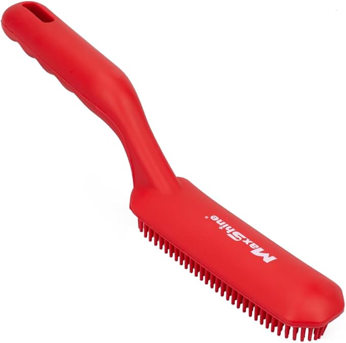 Maxshine Universal Silicone Carpet Detailing Brush | High-Conductivity Silicone Bristles Lift Pet Hair, Lint & Debris | Gentle, Durable Cleaning Brush for Car Carpets, Upholstery & Auto Detailing