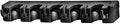 Superio Mop and Broom Holder Wall Mount (Black) Cleaning Tools Wall Organizer, 5 Rack Slots and 6 Hooks for Kitchen Closet Garage Garden and Office