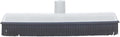 Rubber Bristle Broom for Hardwood Floors, Tiles, Carpets, Wood, and Vinyl Salon Broom, Rubber Squeegee Broom, Rubber Rake for Human Hair, Pet Hair, Fur, Lint, Liquid, Grey, by Superio (Head Only)
