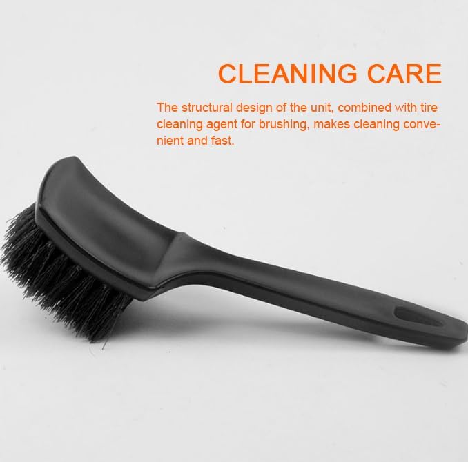 Wheel Brush Tire Brush Car Wash Brush Tire Brush Car Carpet Cleaner Used for Cleaning Car Tires, Wheels and Carpets, with a Short Handle That is Simple and Durable