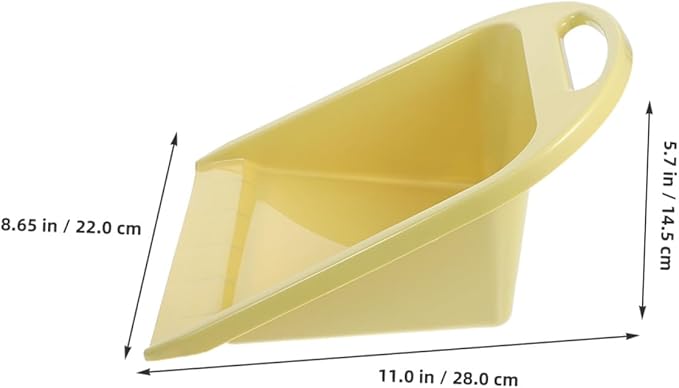 BESPORTBLE Handheld Dustpan Small Collector 2pcs with Handle Lime Yellow for Home Cleaning Desktop Trash Dustpan Household Office Use
