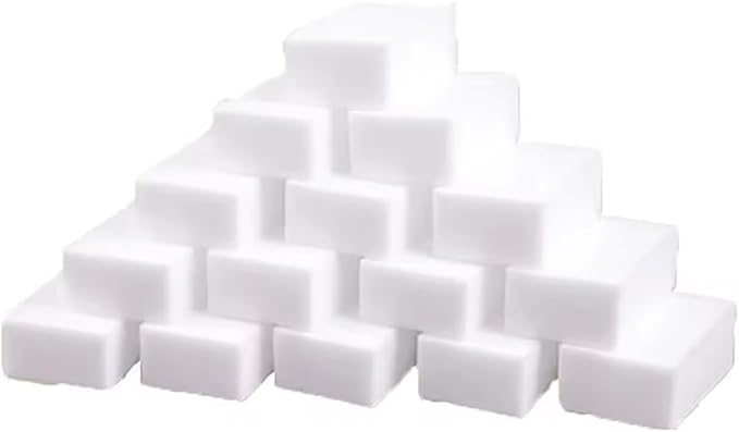 Magic Cleaning Eraser Sponges, White Melamine Foam Blocks, 100 Pack